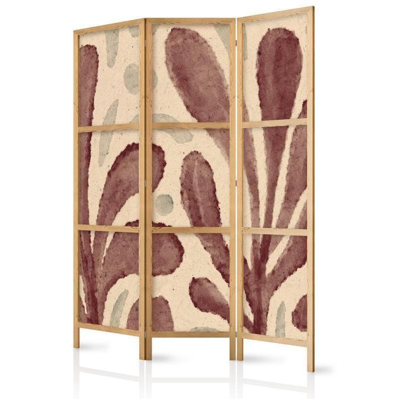 Paravento giapponese Foglie in stile Matisse 3 ante