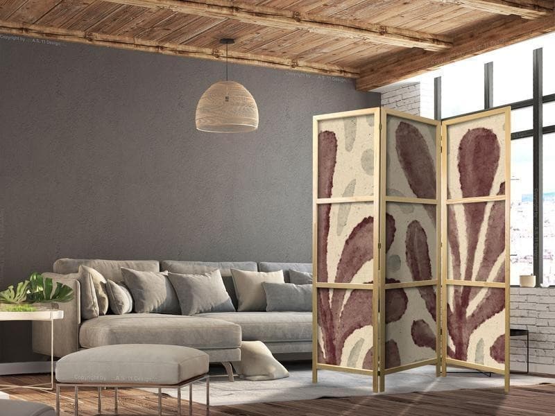 Paravento giapponese Foglie in stile Matisse 3 ante in Paraventi Collezione Casa - Trebisacce, commercioVirtuoso.it