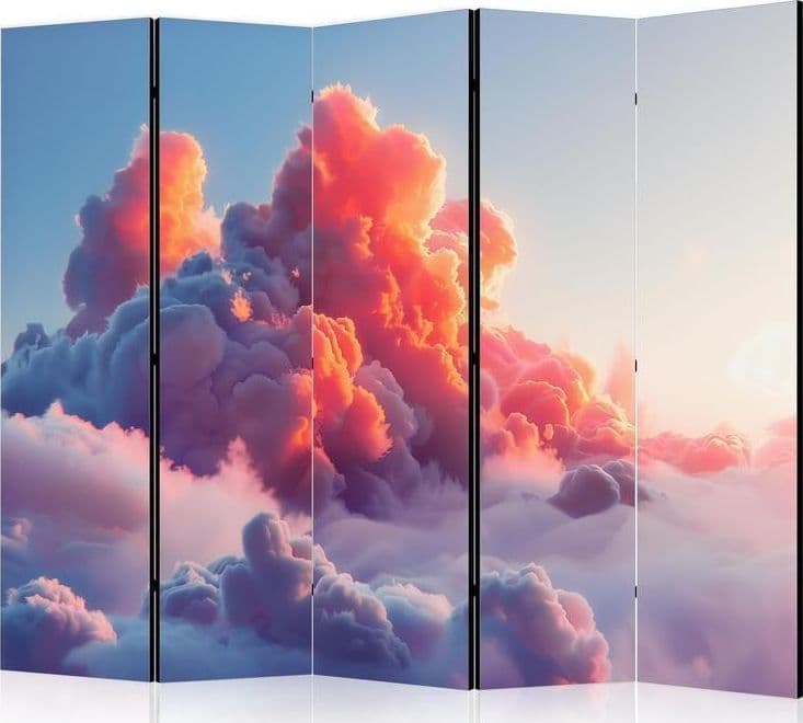 Paravento - Twilight Spectacle: Clouds in Shades of Pink and Purple