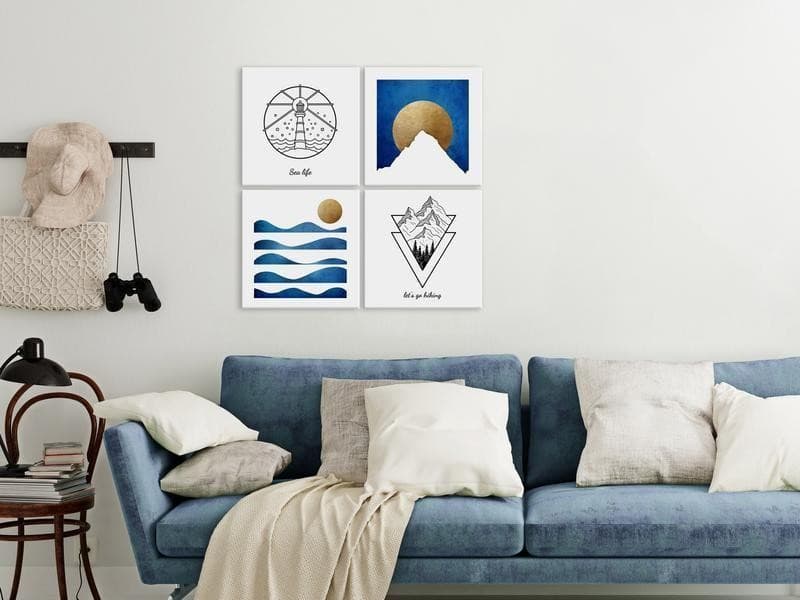 Quadro - Sea or Mountains (4 Parts) in Poster e stampe Collezione Casa - Trebisacce, commercioVirtuoso.it