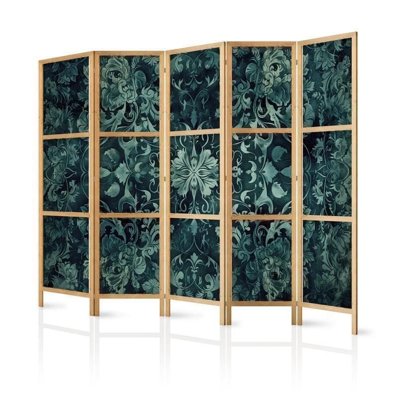 Paravento giapponese Ornamento smeraldo 5 ante