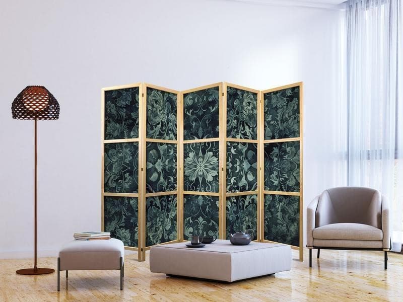 Paravento giapponese Ornamento smeraldo 5 ante in Paraventi Collezione Casa - Trebisacce, commercioVirtuoso.it