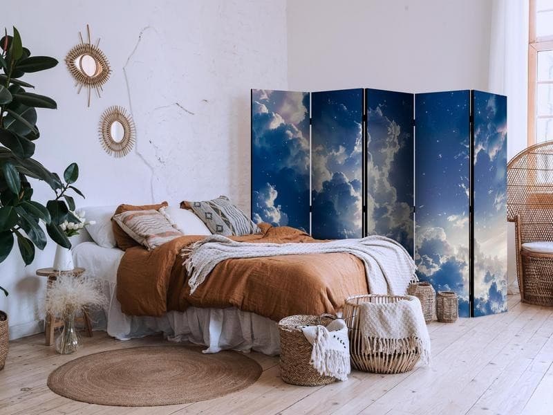 Paravento - Starry Clouds and Delicate Light Over a Corner of the Sky in Paraventi Collezione Casa - Trebisacce, commercioVirtuoso.it