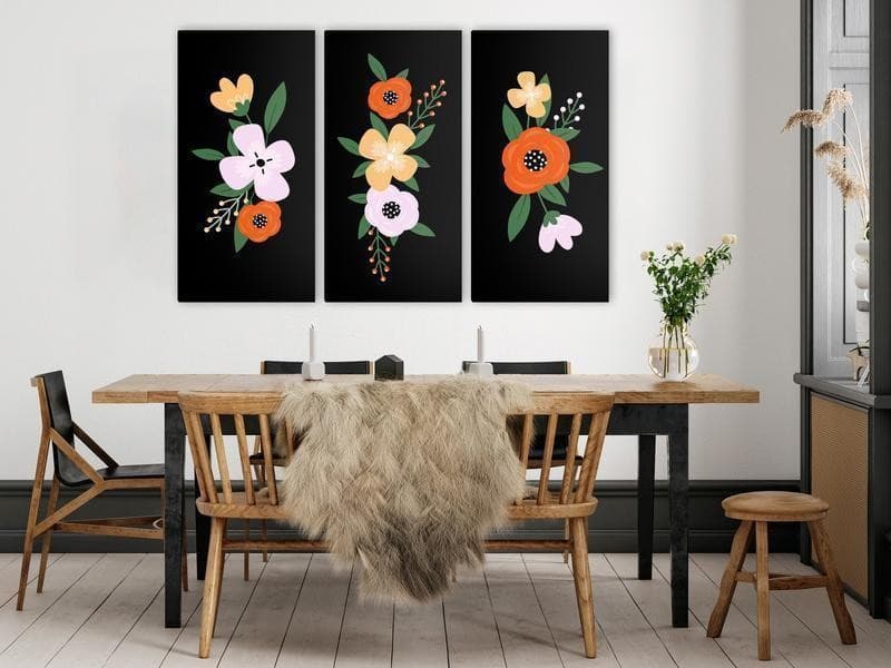 Quadro - Colorful Bloom (3 Parts) in Poster e stampe Collezione Casa - Trebisacce, commercioVirtuoso.it