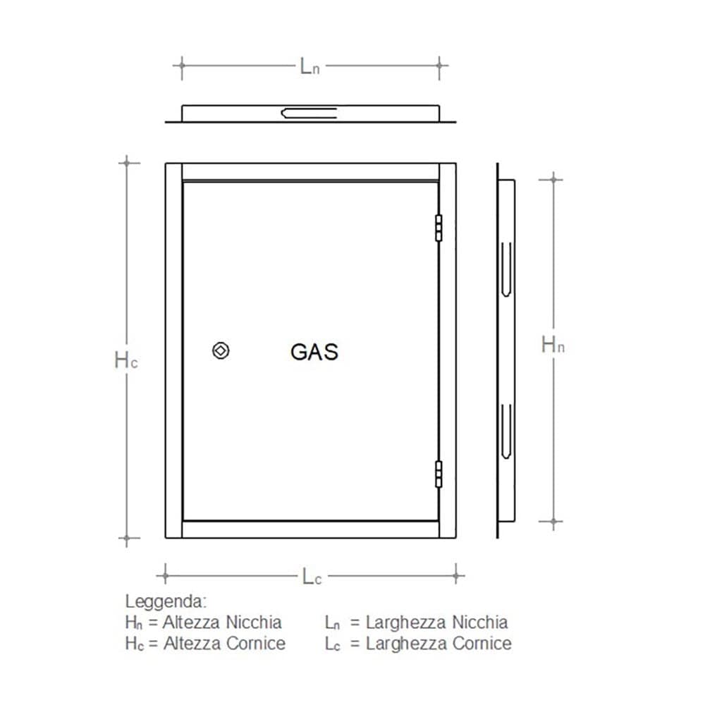 Sportello portello porta rame per chiusura nicchia contatore gas in Isolamenti esterni per la casa Aloiserw.com - Altomonte, commercioVirtuoso.it