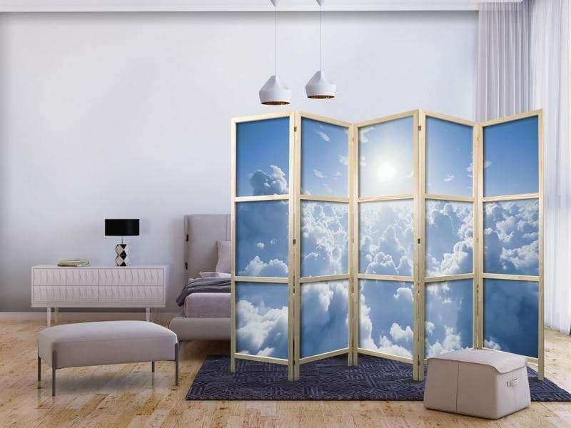 Paravento giapponese - Heavenly Calm: Warm Rays of the Sun in Paraventi Collezione Casa - Trebisacce, commercioVirtuoso.it