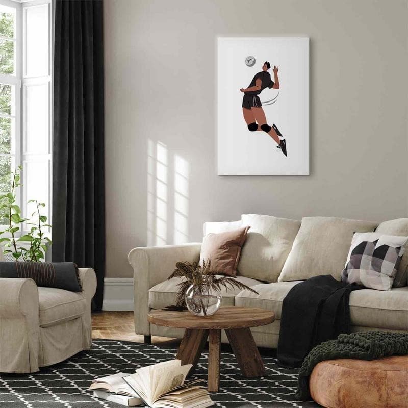 Quadro - Volleyball Player on a White Background - Illustration in Poster e stampe Collezione Casa - Trebisacce, commercioVirtuoso.it