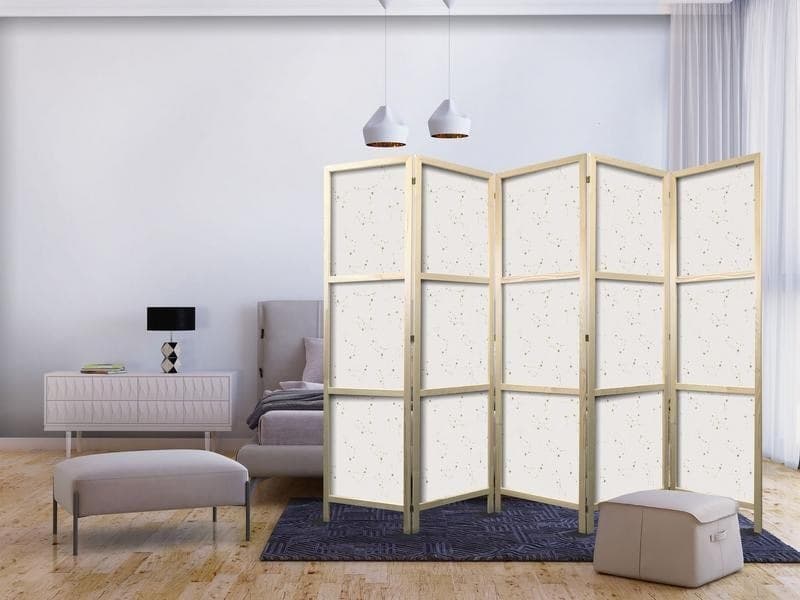 Paravento giapponese - Star Map - Delicate Constellations in Warm Shades in Paraventi Collezione Casa - Trebisacce, commercioVirtuoso.it