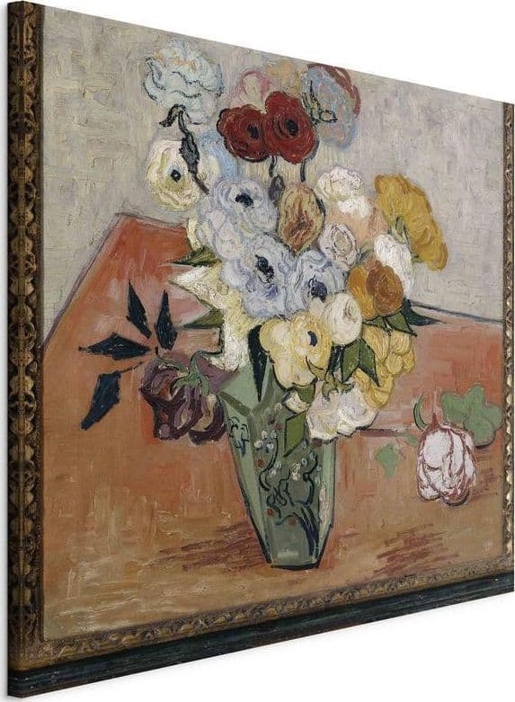 Quadro - Stilllife with Japanese vase, roses and anemones (Vincent Van Gogh) in Poster e stampe Collezione Casa - Trebisacce, commercioVirtuoso.it