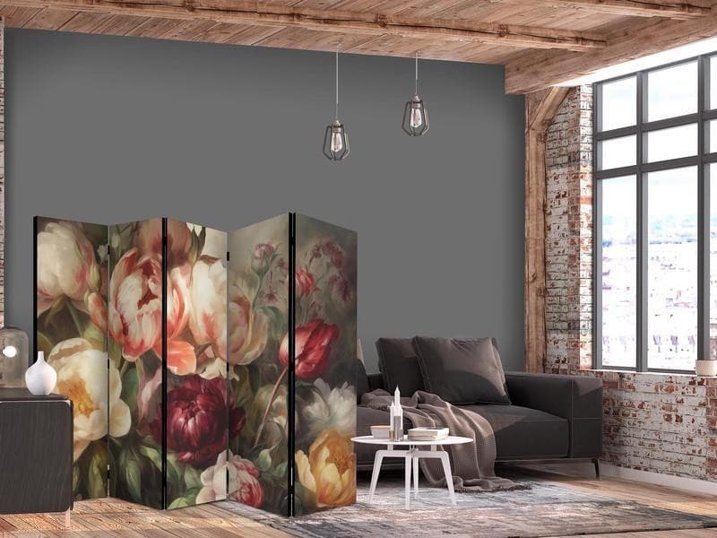 Paravento Peonie fiorite 5 ante in Paraventi Collezione Casa - Trebisacce, commercioVirtuoso.it