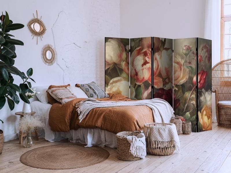 Paravento Peonie fiorite 5 ante in Paraventi Collezione Casa - Trebisacce, commercioVirtuoso.it