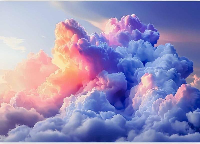 Carta da parati - Clouds Like Painted: Artistic Brushes of Dawn Painting the Sky in Carta da parati Collezione Casa - Trebisacce, commercioVirtuoso.it