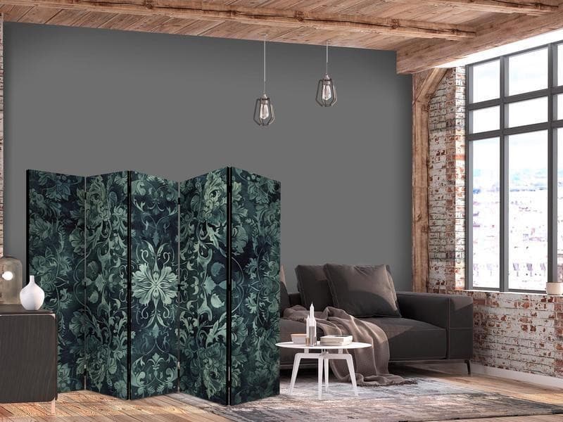 Paravento - Oriental Carpet Pattern - Emerald Ornaments and Rubbed Patterns in Paraventi Collezione Casa - Trebisacce, commercioVirtuoso.it