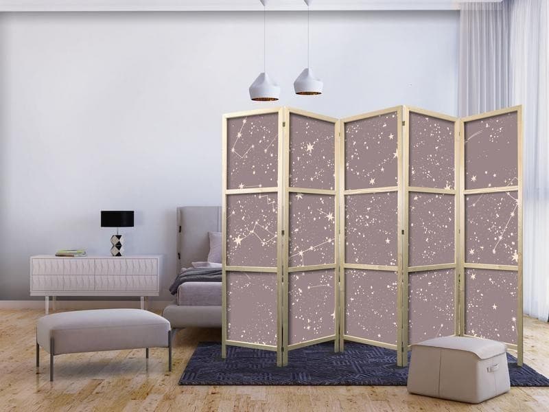 Paravento giapponese - Night Sky - Artistic Constellations and Stars in Pastel Shades in Paraventi Collezione Casa - Trebisacce, commercioVirtuoso.it