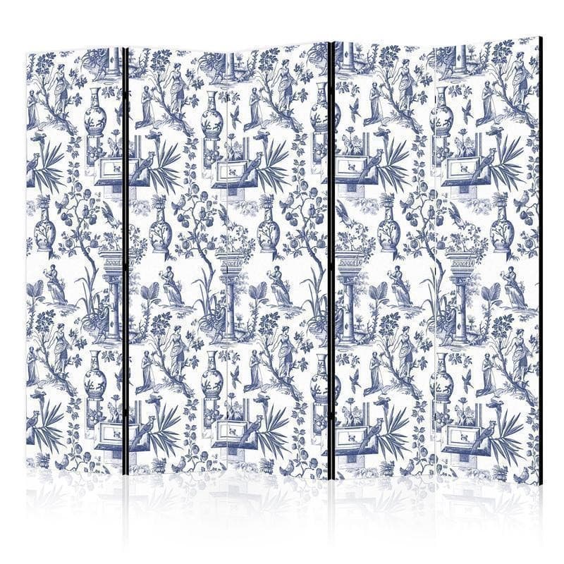 Paravento - Rome and Botany - Blue Pattern with a Greek and Plant Motif in Paraventi Collezione Casa - Trebisacce, commercioVirtuoso.it