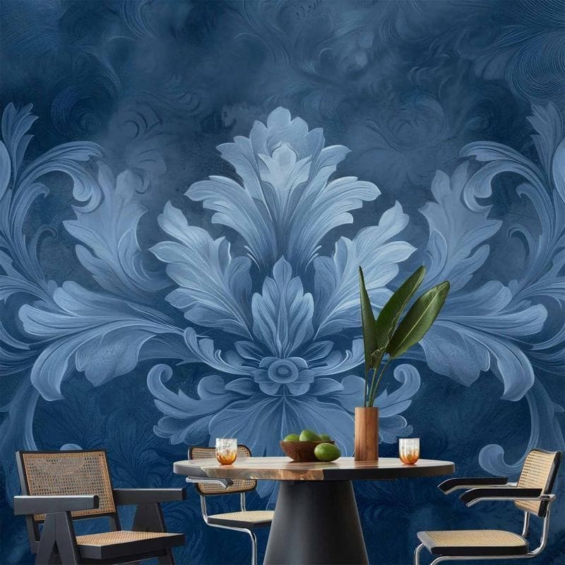 Carta da parati eleganza in blu e tonalità fredde in Carta da parati Collezione Casa - Trebisacce, commercioVirtuoso.it