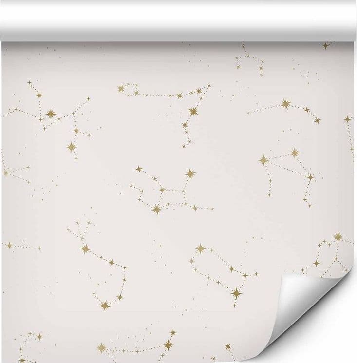 Tappezzeria murale - Star Map - Delicate Constellations in Warm Shades in Arazzi e tappezzeria Collezione Casa - Trebisacce, commercioVirtuoso.it