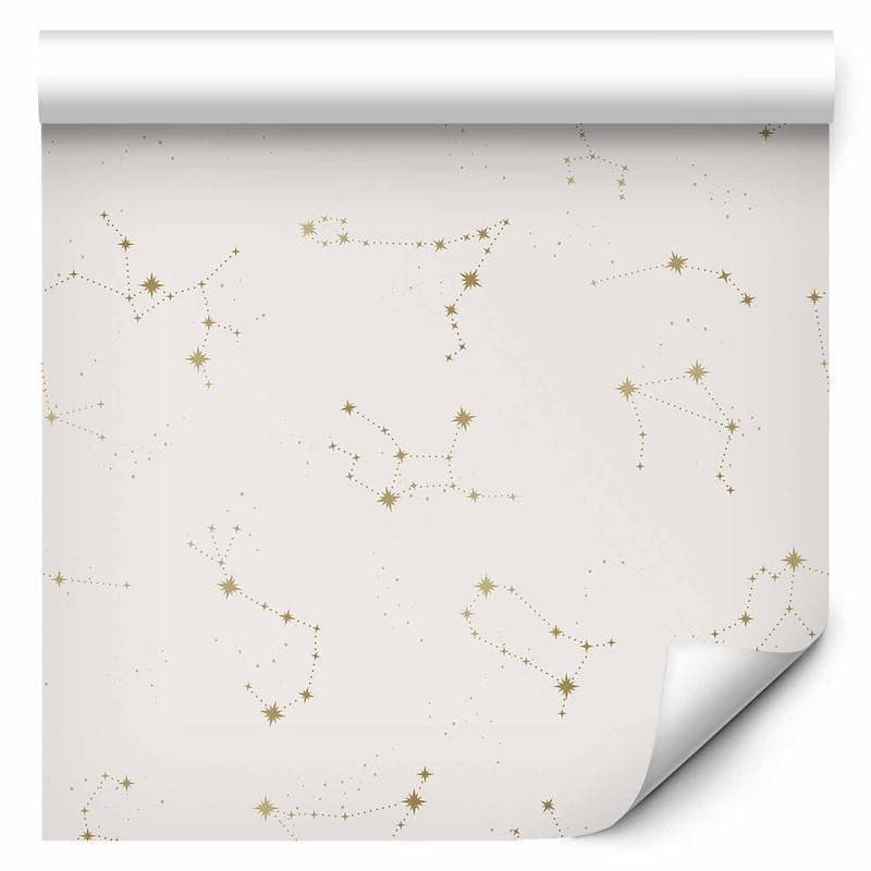 Tappezzeria murale - Star Map - Delicate Constellations in Warm Shades in Arazzi e tappezzeria Collezione Casa - Trebisacce, commercioVirtuoso.it