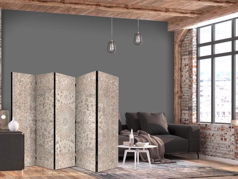 Paravento - Desert Nights - Ornamented Persian Carpet in Muted Colors in Paraventi Collezione Casa - Trebisacce, commercioVirtuoso.it