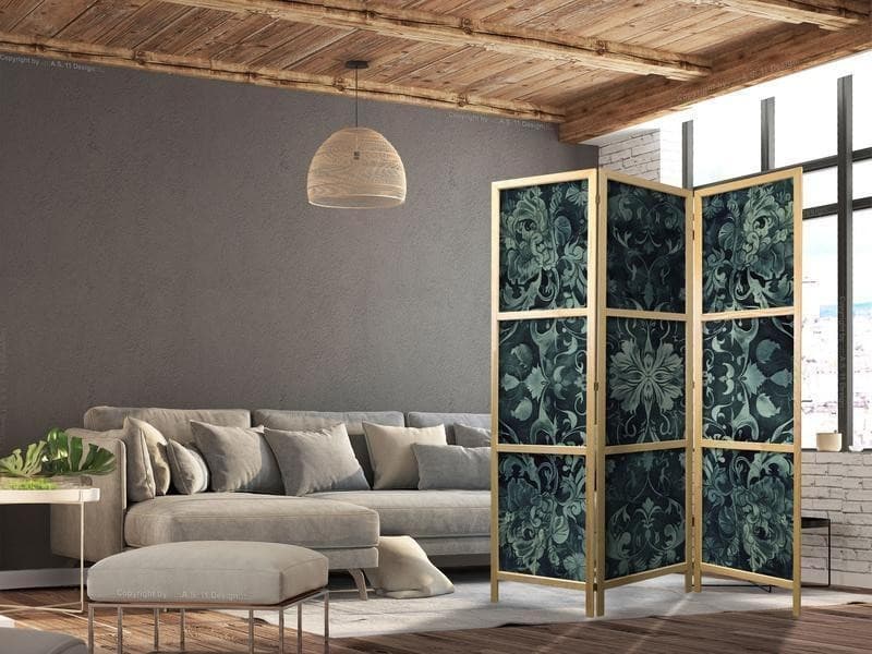 Paravento giapponese Ornamento smeraldo 3 ante in Paraventi Collezione Casa - Trebisacce, commercioVirtuoso.it