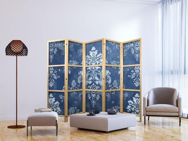 Paravento giapponese Ornamento retrò blu 5 ante in Paraventi Collezione Casa - Trebisacce, commercioVirtuoso.it