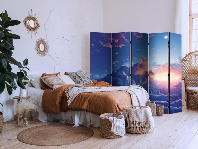 Paravento - Nighttime Concert in the Mountains: Clouds Illuminated by the Last Rays of the Sun in Tende a pannello Collezione Casa - Trebisacce, commercioVirtuoso.it