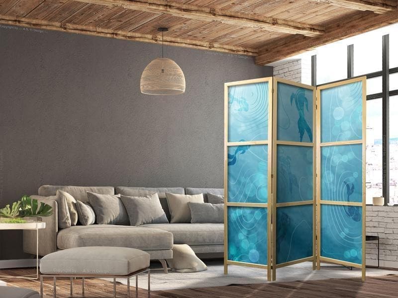 Paravento giapponese Pesci giapponesi nelle profondità dell'oceano 3 ante in Paraventi Collezione Casa - Trebisacce, commercioVirtuoso.it