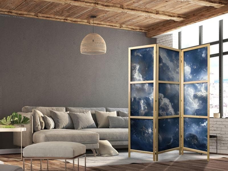 Paravento giapponese - Astronomical Wonders: Clouds and Stars in Harmonious Combination in Paraventi Collezione Casa - Trebisacce, commercioVirtuoso.it