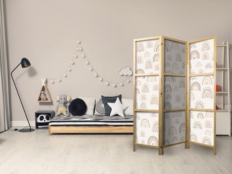 Paravento giapponese Arcobaleni e cuori 3 ante in Paraventi Collezione Casa - Trebisacce, commercioVirtuoso.it