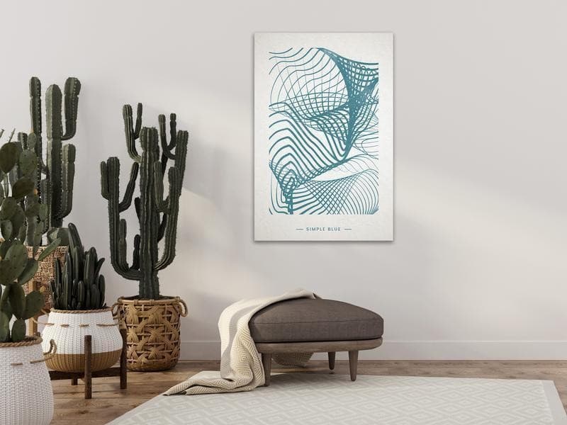 Quadro - Simple Blue (1 Part) Vertical in Poster e stampe Collezione Casa - Trebisacce, commercioVirtuoso.it