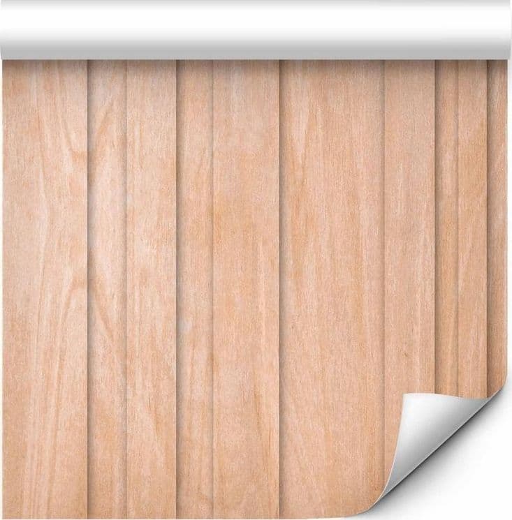 Tappezzeria murale - Light Wood - Vertical panels in a warm beige shade in Carta da parati Collezione Casa - Trebisacce, commercioVirtuoso.it