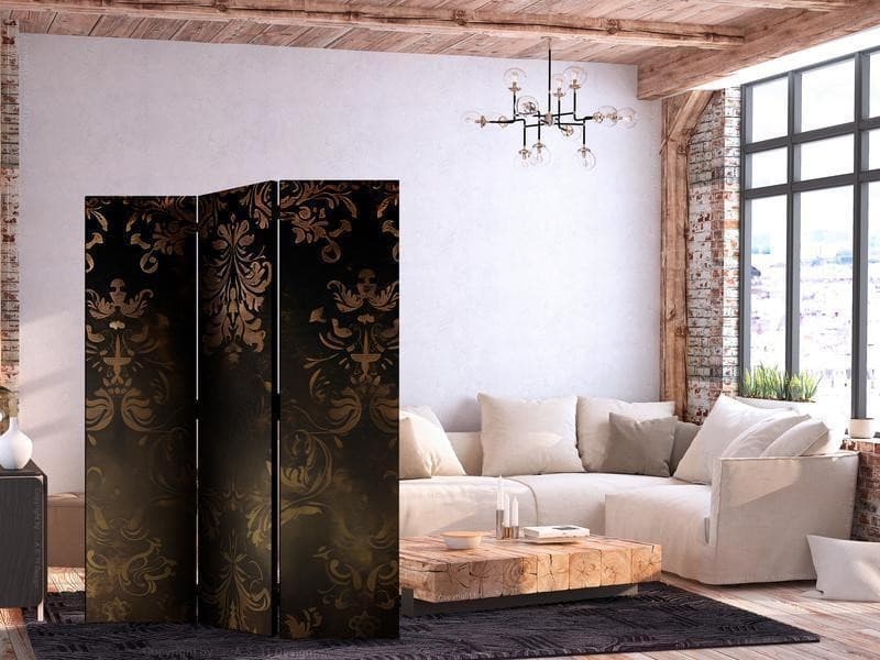 Paravento - Baroque Ornaments in Patinated Gold and Bronze - Retro Motif in Paraventi Collezione Casa - Trebisacce, commercioVirtuoso.it