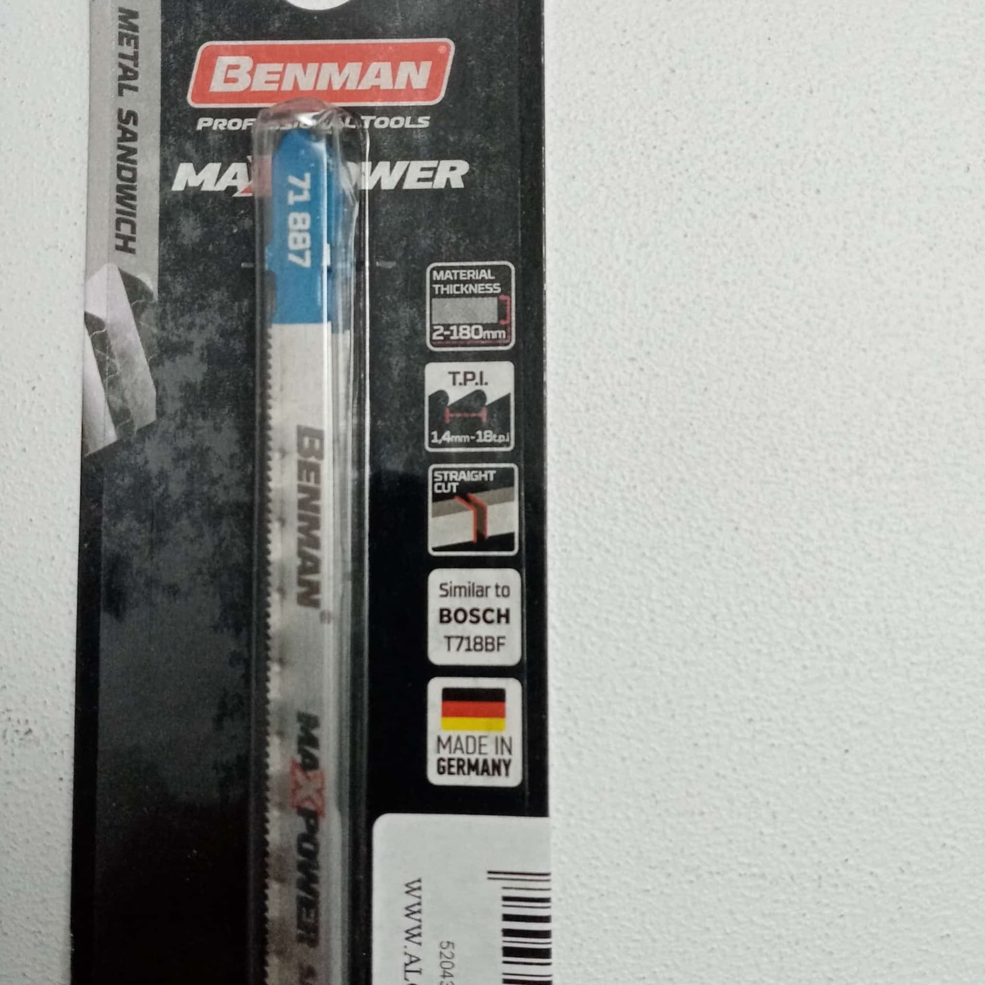 Benman lame attacco Bosch da 180/200mm per seghetto alternativo per ferro dentatura fine - blister da 5 lame in Lame per seghe alternative Aloiserw.com - Altomonte, commercioVirtuoso.it