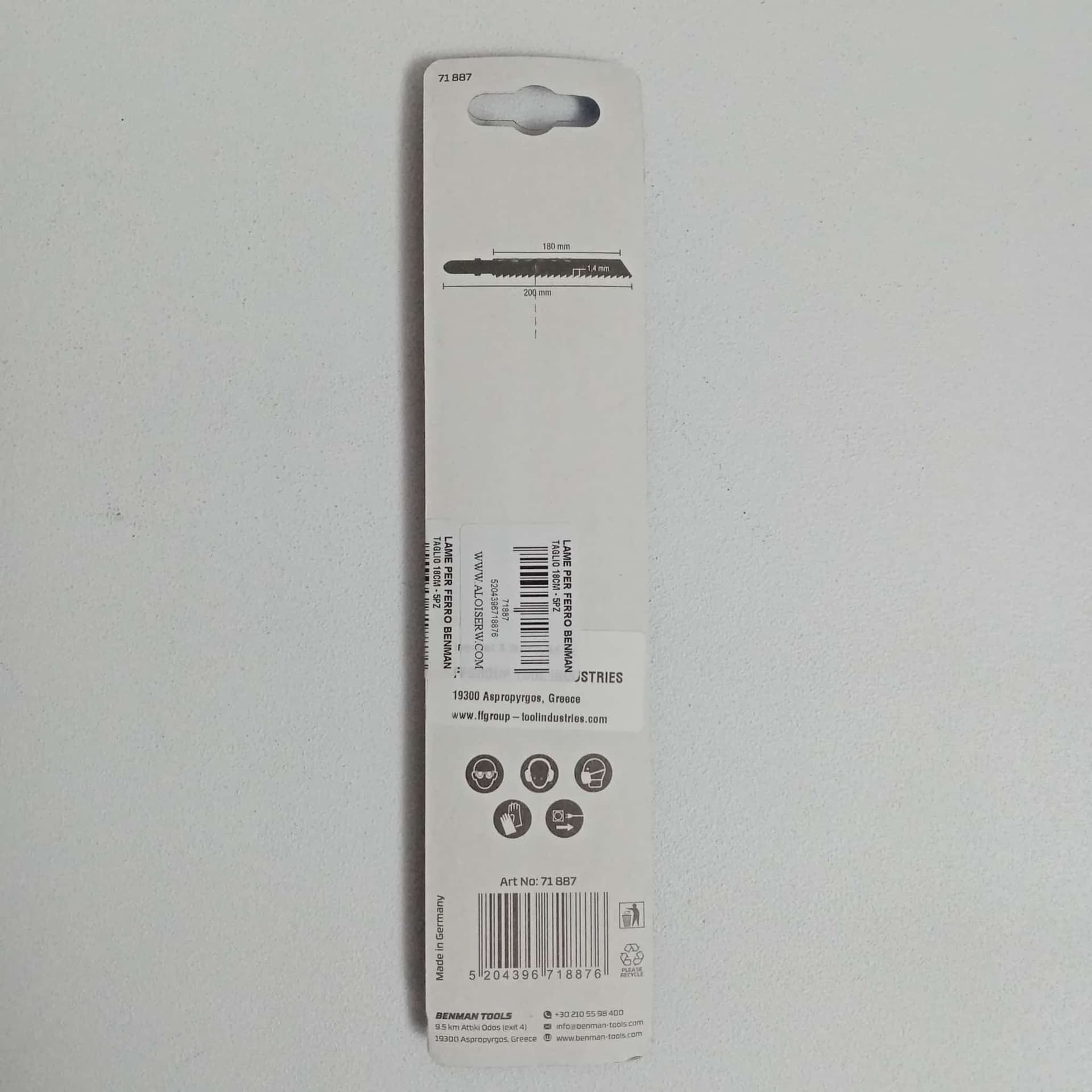 Benman lame attacco Bosch da 180/200mm per seghetto alternativo per ferro dentatura fine - blister da 5 lame in Lame per seghe alternative Aloiserw.com - Altomonte, commercioVirtuoso.it