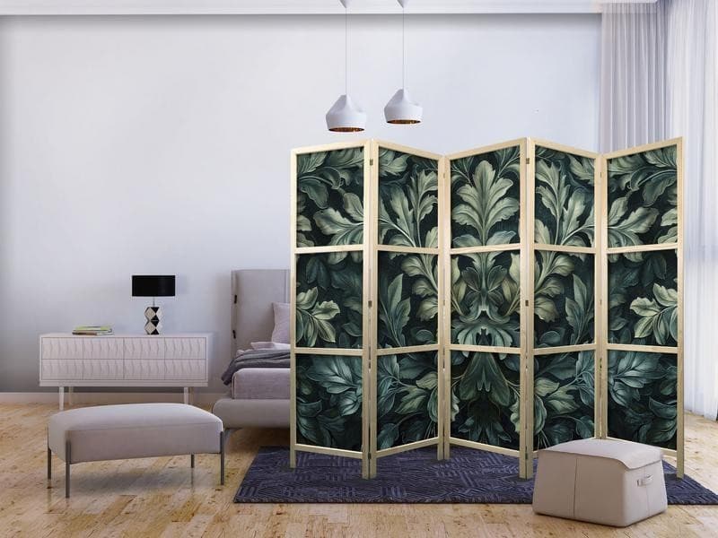 Paravento giapponese Foglie vittoriane verdi 5 ante in Paraventi Collezione Casa - Trebisacce, commercioVirtuoso.it