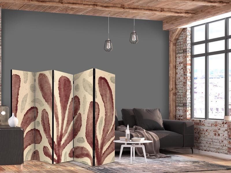 Paravento - Waving Leaves - Irregular Plant Shapes in the Style of Matisse in Paraventi Collezione Casa - Trebisacce, commercioVirtuoso.it