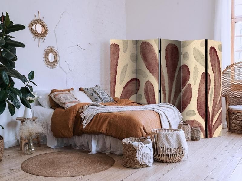 Paravento - Waving Leaves - Irregular Plant Shapes in the Style of Matisse in Paraventi Collezione Casa - Trebisacce, commercioVirtuoso.it