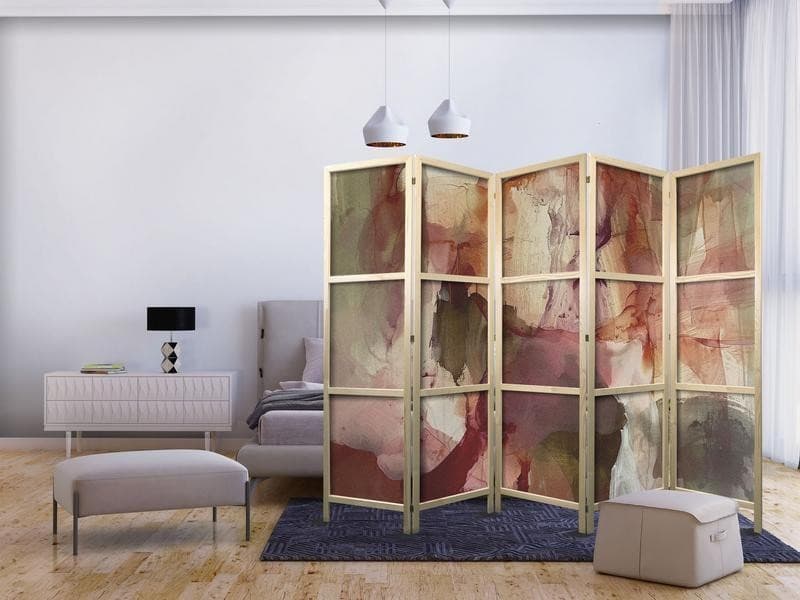 Paravento giapponese Acquerello rosa 5 ante in Paraventi Collezione Casa - Trebisacce, commercioVirtuoso.it