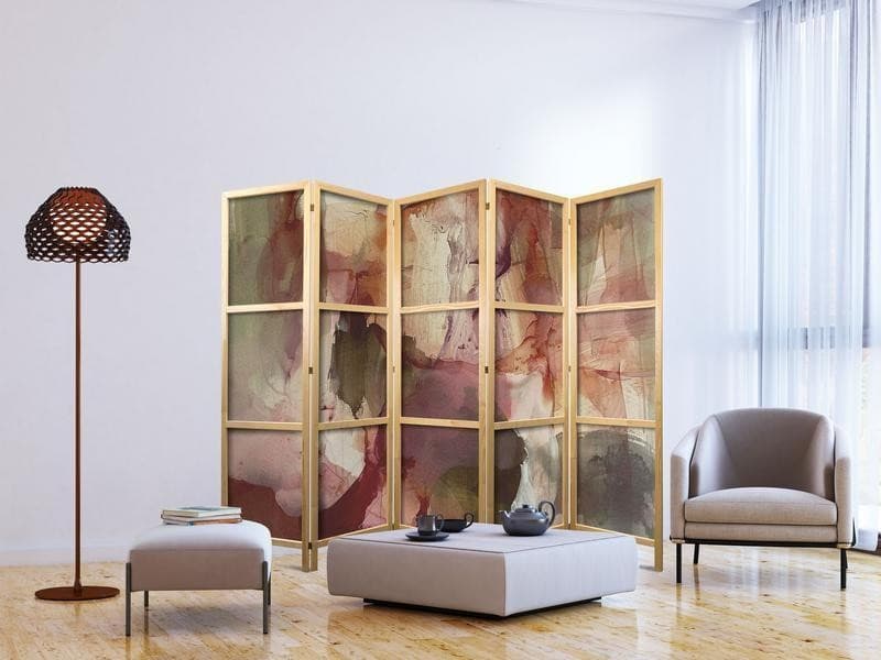 Paravento giapponese Acquerello rosa 5 ante in Paraventi Collezione Casa - Trebisacce, commercioVirtuoso.it