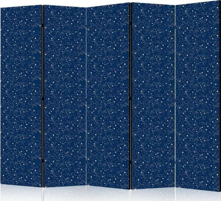 Paravento - Cosmic Inspirations - Pattern with Stars and Constellations on a Dark Background