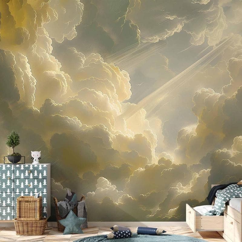 Carta da parati - Enchanting Play of Colors Against a Backdrop of Clouds in Carta da parati Collezione Casa - Trebisacce, commercioVirtuoso.it