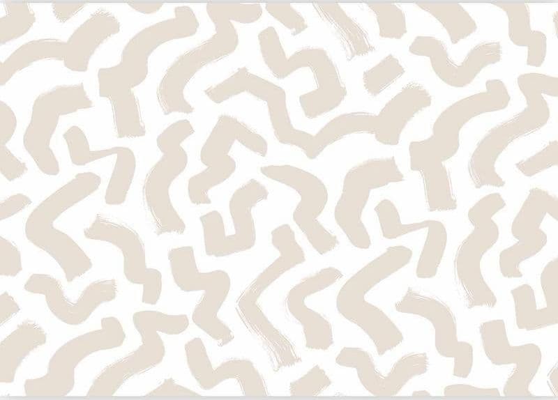 Carta da parati - Abstract composition - beige patterns in shapes on a white background in Carta da parati Collezione Casa - Trebisacce, commercioVirtuoso.it