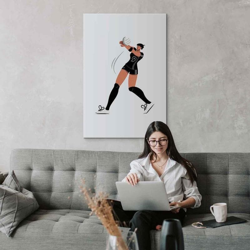 Quadro - Female Volleyball Player Illustration in Poster e stampe Collezione Casa - Trebisacce, commercioVirtuoso.it