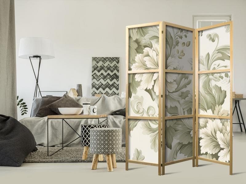 Paravento giapponese Fiori beige vintage 3 ante in Paraventi Collezione Casa - Trebisacce, commercioVirtuoso.it