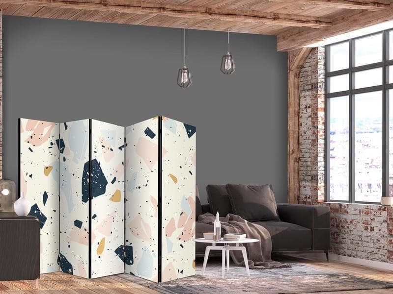 Paravento - Terrazzo with Large - Scaled Stones in Subdued Colors in Paraventi Collezione Casa - Trebisacce, commercioVirtuoso.it