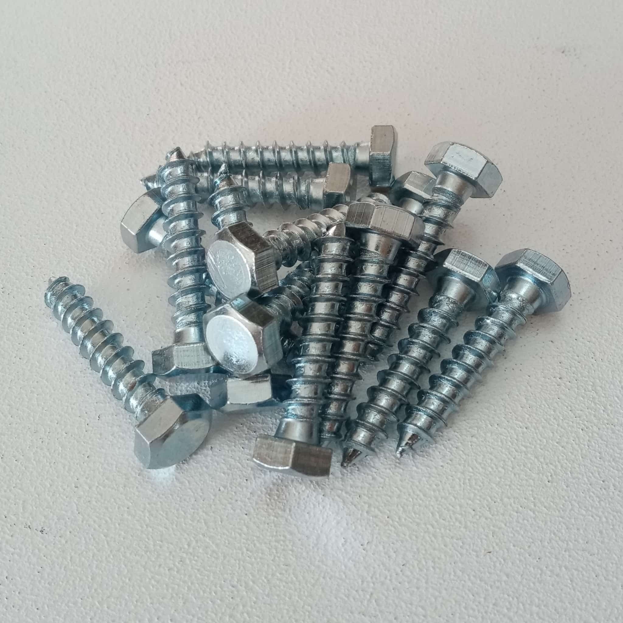 Vite 8x40mm - 10pz per legno mordente tirafondo testa esagonale TE