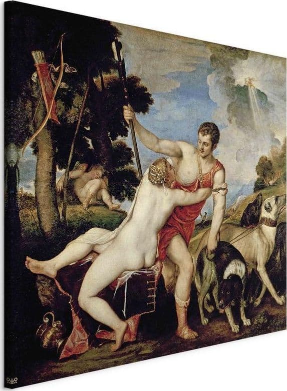 Quadro - Venus and Adonis (Tycjan ) in Poster e stampe Collezione Casa - Trebisacce, commercioVirtuoso.it