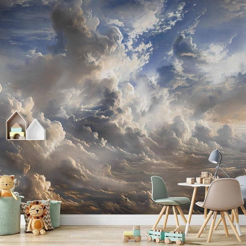 Carta da parati - Golden Reflections on Clouds Foretelling Dusk in Carta da parati Collezione Casa - Trebisacce, commercioVirtuoso.it