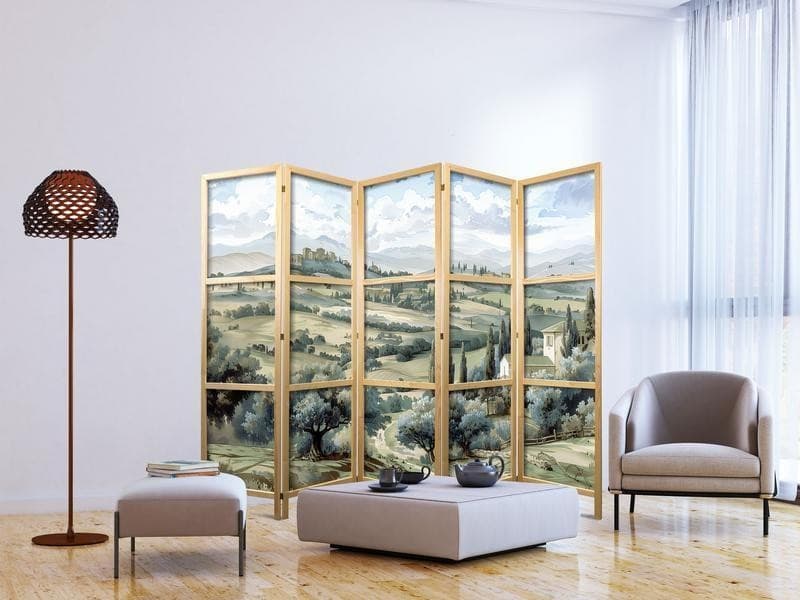 Paravento giapponese Paesaggio toscano 5 ante in Paraventi Collezione Casa - Trebisacce, commercioVirtuoso.it