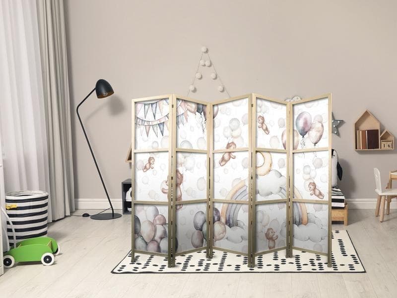 Paravento giapponese Orsetto acquerello 5 ante in Paraventi Collezione Casa - Trebisacce, commercioVirtuoso.it
